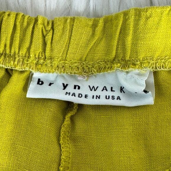 Bryn Walker Casbah Vireo Green Pull On Wide Leg Tapered Crop Pants Sz M - Picture 2 of 9